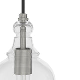 Hunter Maple Park 3-Light Brushed Nickel Transitional Clear Glass Linear LED Large Hanging