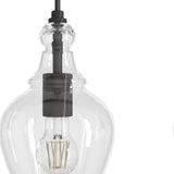 Hunter Maple Park 5-Light Noble Bronze Transitional Clear Glass Linear LED Large Hanging