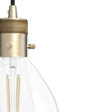 Hunter Van Nuys 3-Light Alturas Gold Transitional Clear Glass Linear LED Mini Hanging