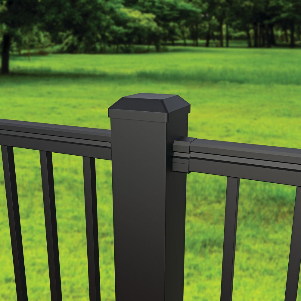 Freedom 4-in x 4-in Matte Black Aluminum Deck Post Cap