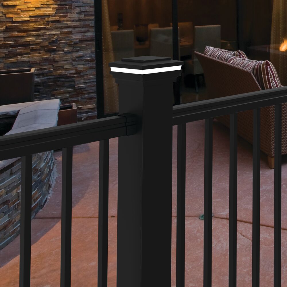 Freedom 4.25-in x 4.85-in x 3-ft Matte Black Aluminum Deck Post Sleeve