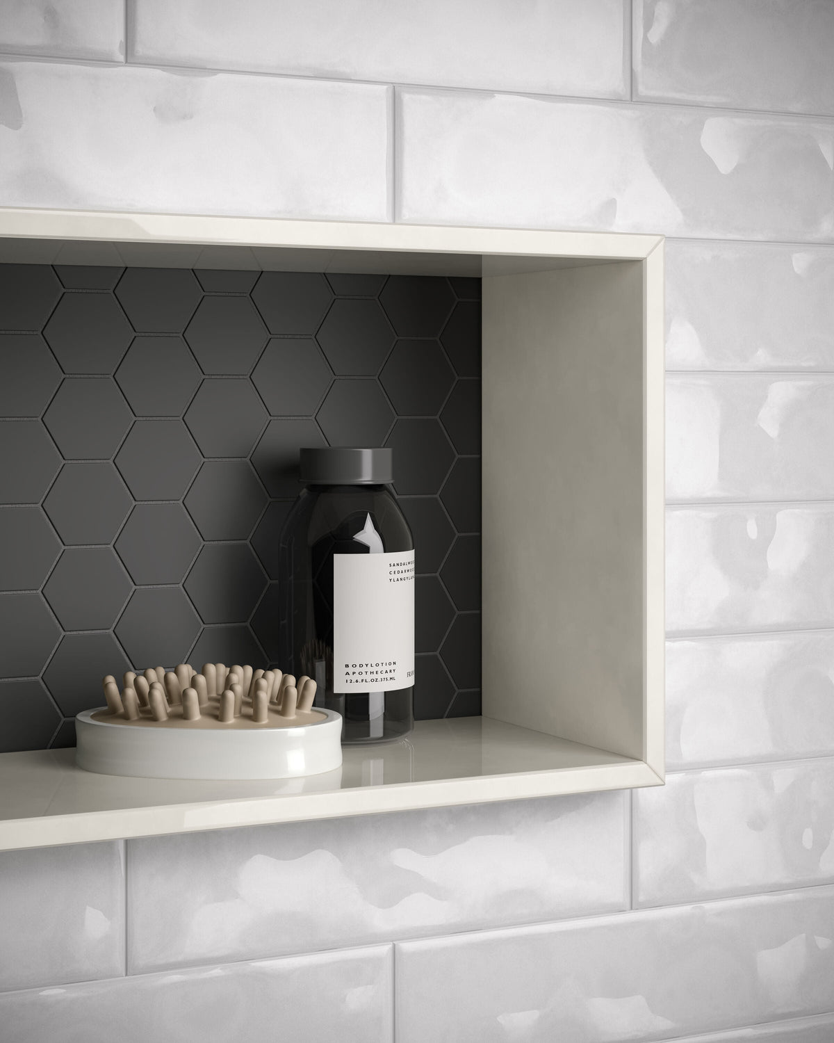 Satori Pearl White 3-in x 12-in Glossy Ceramic Subway Wall Tile (0.24-sq. ft/ Piece)