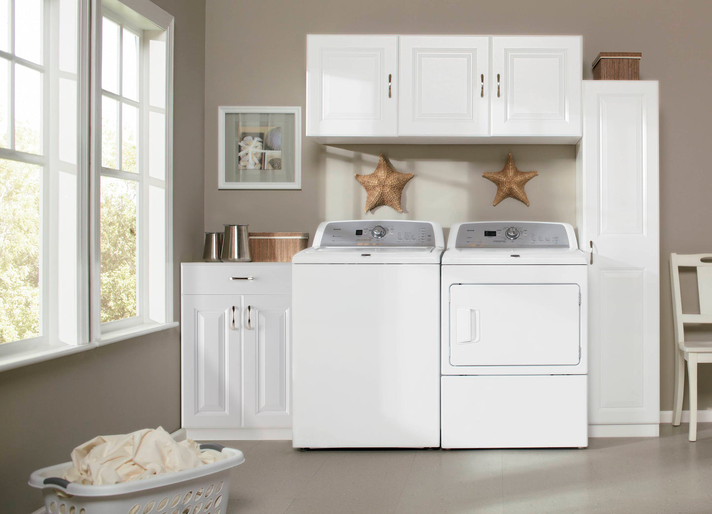 Estate 15-in W x 70.375-in H Wood Composite White Wall-mount Utility Storage Cabinet
