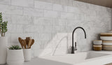Satori Regent Statuario Glossy 4-in x 12-in Ceramic Marble-Look Wall Tile