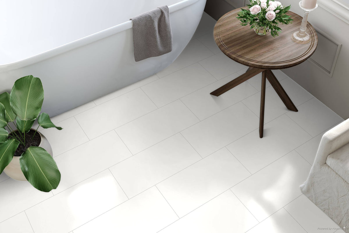 Satori Windsor White 12-in x 24-in Polished Porcelain Floor and Wall Tile (1.93-sq. ft/ Piece)