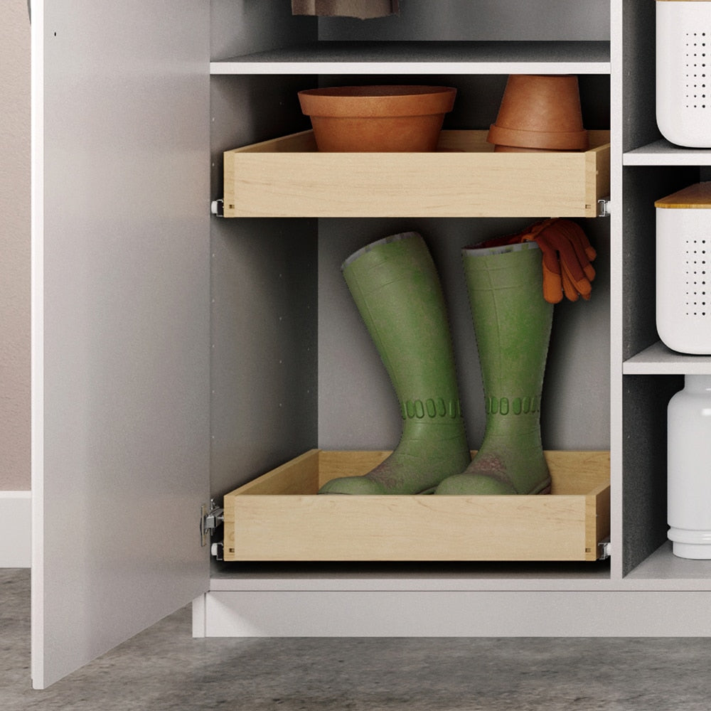 Estate 20.5-in W x 3.625-in H Wood Composite Hardwood Freestanding Utility Storage Cabinet
