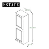 Estate 23.75-in W x 70.375-in H Wood Composite White Wall-mount Utility Storage Cabinet