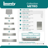 Laurey Metro (96mm) Center to Center Rectangular Handle Drawer Pull