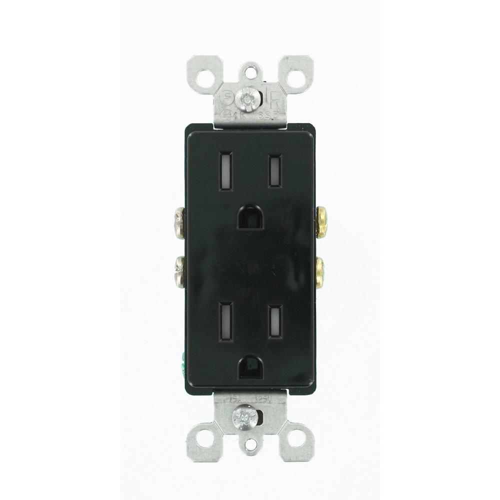 Decora 15 Amp Tamper-Resistant Duplex Outlet, Light Almond - Super Arbor