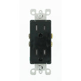 Decora 15 Amp Tamper Resistant Duplex Outlet, Brown - Super Arbor