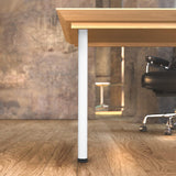 34-1/4 in. White Metal Round Adjustable Leg - Super Arbor