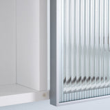 WELLFOR FLORA Solid Wood 30-in x 28-in Lighted LED Surface Mount White Mirrored Soft Close Medicine Cabinet
