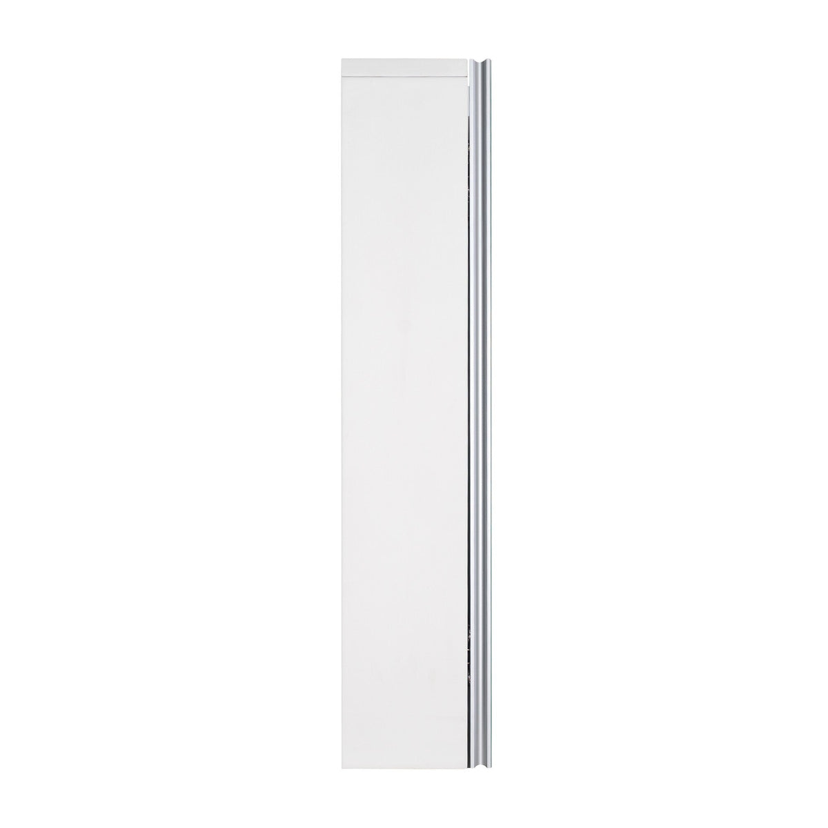 WELLFOR FLORA Solid Wood 30-in x 28-in Lighted LED Surface Mount White Mirrored Soft Close Medicine Cabinet