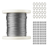 VEVOR 328-ft Silver Stainless Steel Cable Hardware Kit