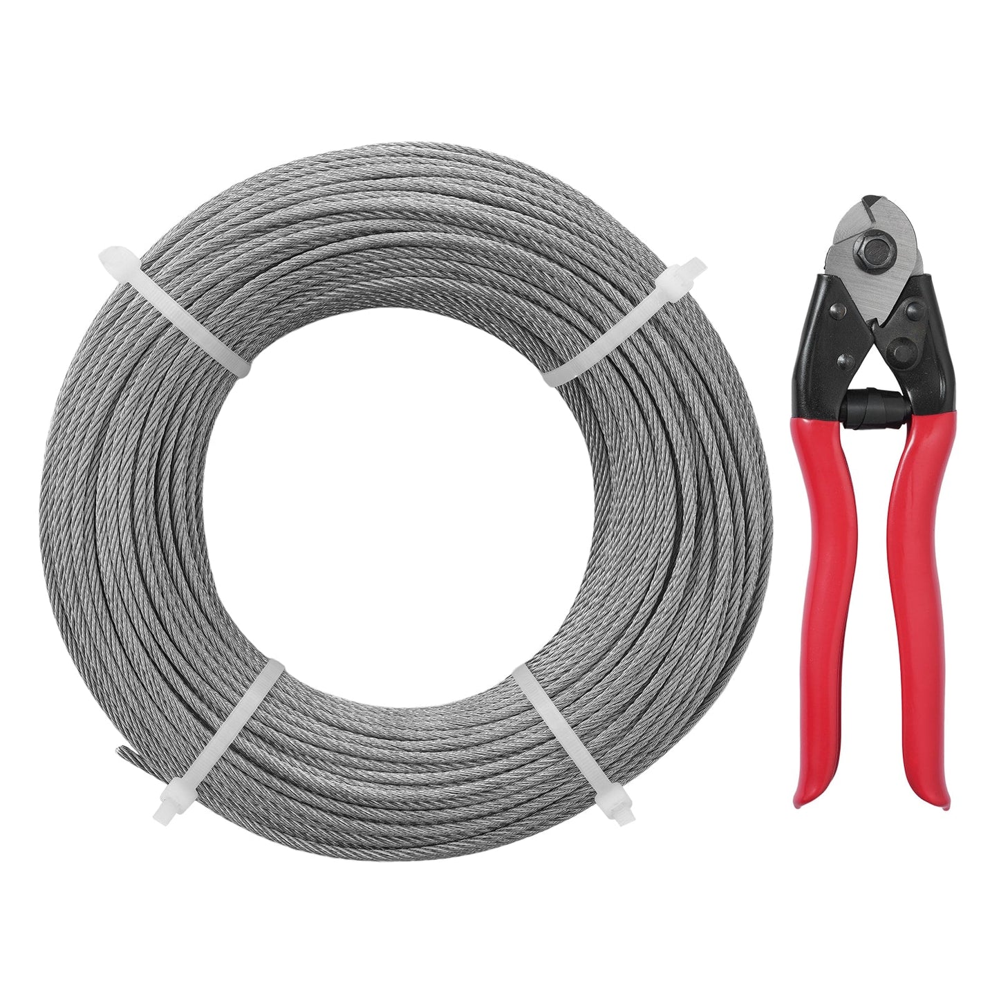 VEVOR 300-ft Silver Stainless Steel Cable Hardware Kit
