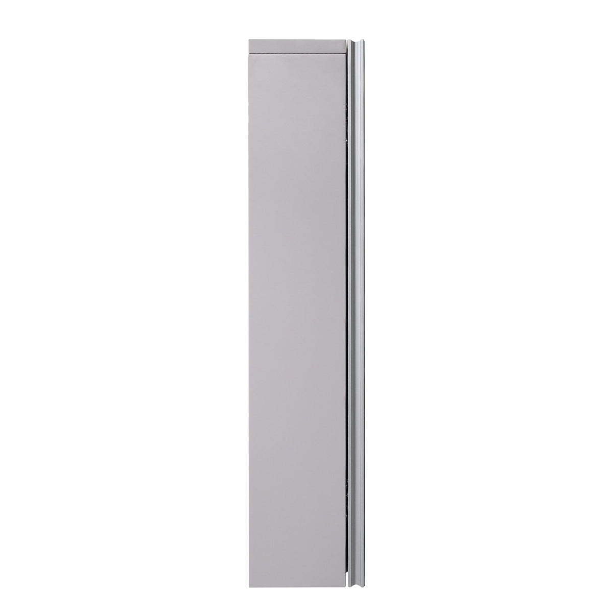 WELLFOR FLORA Solid Wood 30-in x 28-in Lighted LED Surface Mount Gray Mirrored Soft Close Medicine Cabinet
