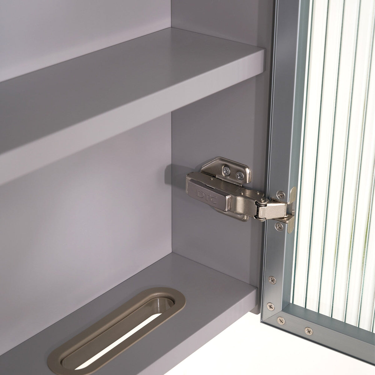 WELLFOR FLORA Solid Wood 36-in x 28-in Lighted LED Surface Mount Gray Mirrored Soft Close Medicine Cabinet