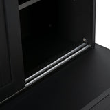SINOFURN Craftsman 35.4-in Black Wood Hall Tree