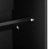 SINOFURN Craftsman 35.4-in Black Wood Hall Tree