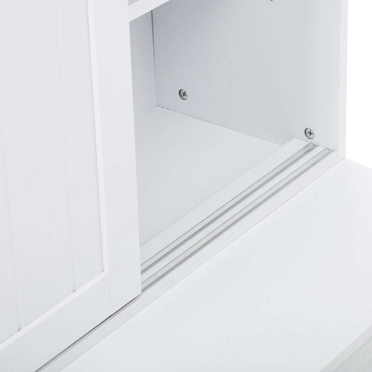 SINOFURN Craftsman 35.4-in White Wood Hall Tree