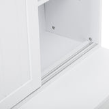 SINOFURN Craftsman 35.4-in White Wood Hall Tree