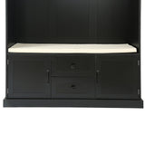 SINOFURN Coastal 47.2-in Black Wood Hall Tree