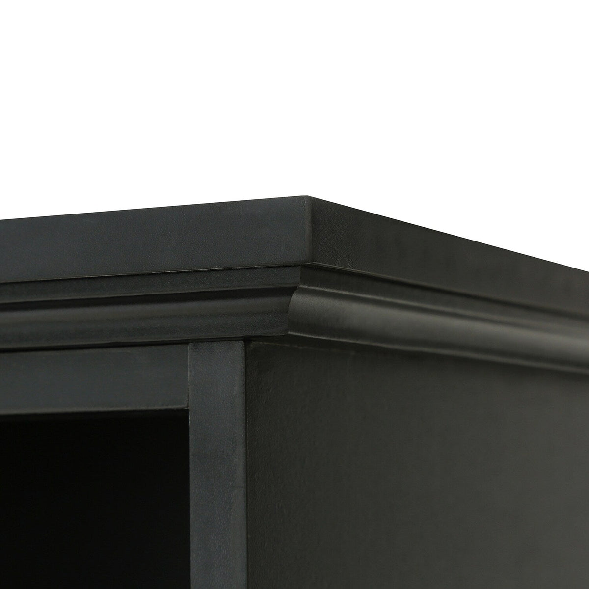 SINOFURN Coastal 47.2-in Black Wood Hall Tree