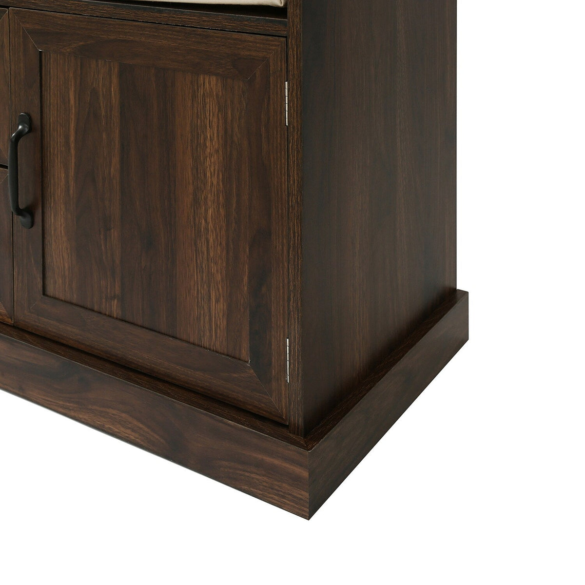 SINOFURN Coastal 47.2-in Brown Wood Hall Tree
