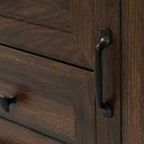 SINOFURN Coastal 47.2-in Brown Wood Hall Tree