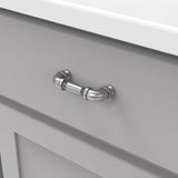 Hickory Hardware Pipeline 3-in (76mm) Center to Center Black Nickel Vibed Rectangular Bar Drawer Pull