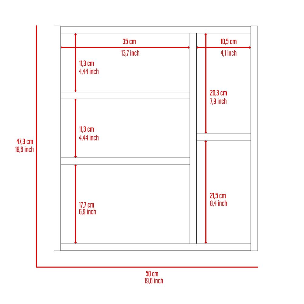 Forclover TU 20-in x 19-in Surface Mount White Mirrored Medicine Cabinet