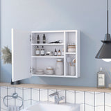 Forclover TU 20-in x 19-in Surface Mount White Mirrored Medicine Cabinet