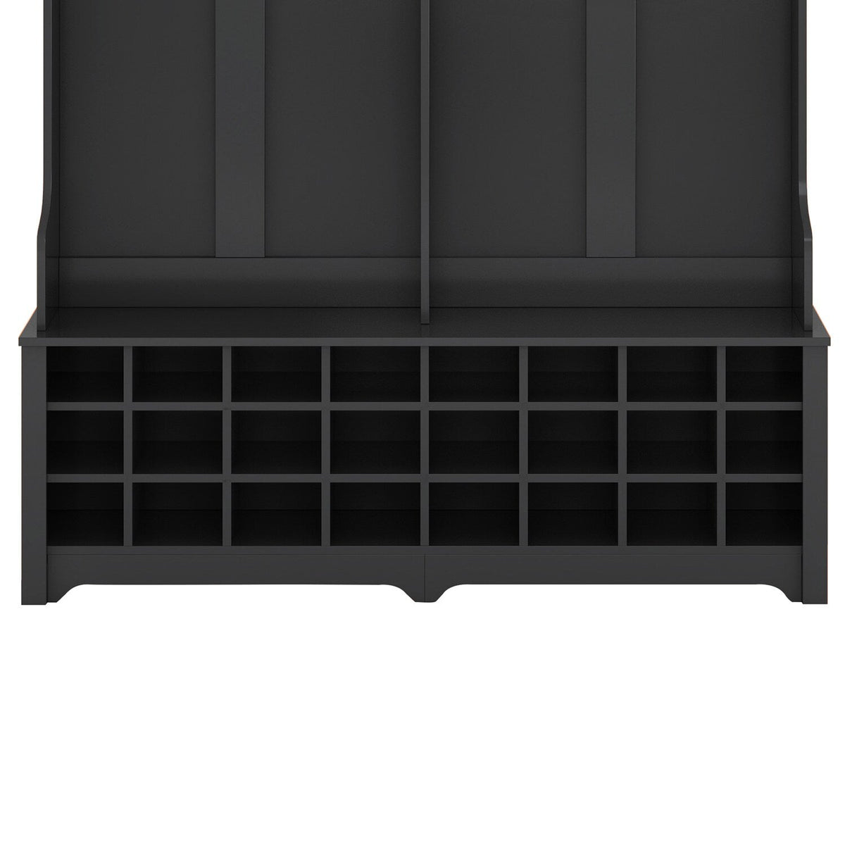 SINOFURN Hall Tree Entryway Bench with Shelves Cabinet