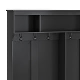 SINOFURN Hall Tree Entryway Bench with Shelves Cabinet