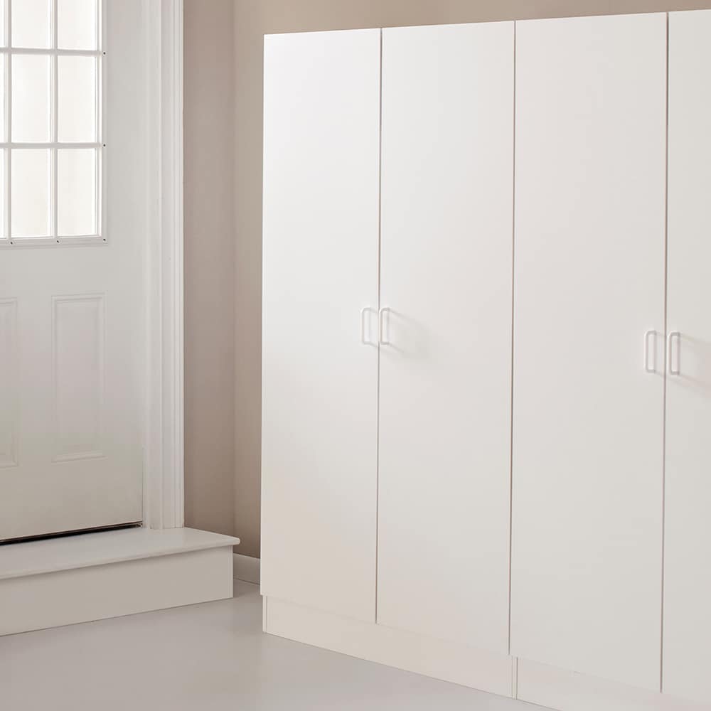Stor-It-All 38.5-in W x 70.375-in H Wood Composite White Wall-mount Utility Storage Cabinet