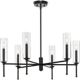 Progress Lighting Elara 6-Light Matte Black Transitional Chandelier
