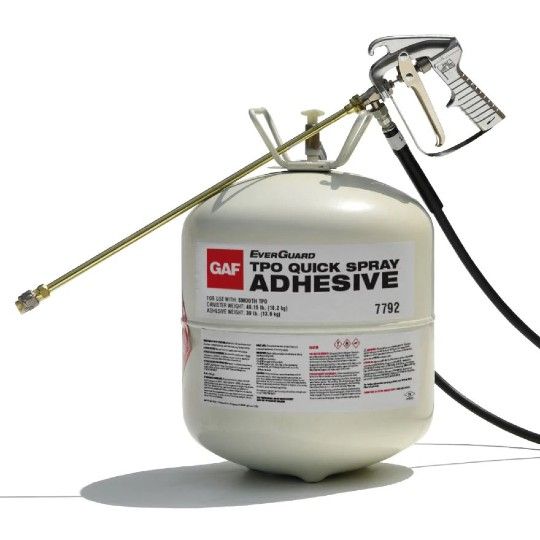 GAF EverGuard TPO Quick Spray Adhesive, 40 lb Canister (SKU 649386)
