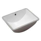 Boyel Living 18 in. x 14 in. Vessel Sink Rectangle Undermount Bathroom Sink White