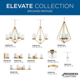 Progress Lighting Elevate 3-Light Matte Black Modern/Contemporary Chandelier