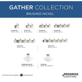 Progress Lighting Gather 3-Light Brushed Nickel Transitional Chandelier