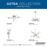 Progress Lighting Astra 8-Light Matte Black Modern/Contemporary Chandelier