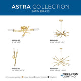 Progress Lighting Astra 8-Light Matte Black Modern/Contemporary Chandelier