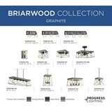 Progress Lighting Briarwood 4-Light Gray Farmhouse Chandelier