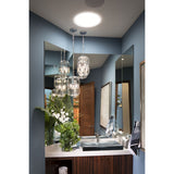 Progress Lighting Cayce 3-Light Polished Chrome Mid-century Clear Glass Urn Mini Hanging Pendant Light