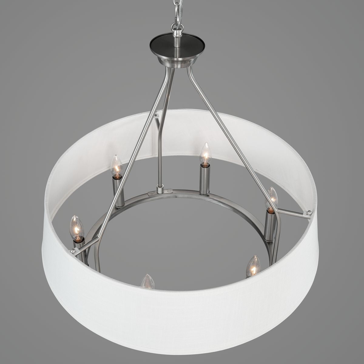 Progress Lighting Cherish 6-Light Brushed Gray Modern/Contemporary Chandelier
