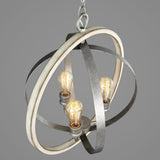 Progress Lighting Conestee 3-Light Galvanized Coastal Globe Medium Hanging Pendant Light