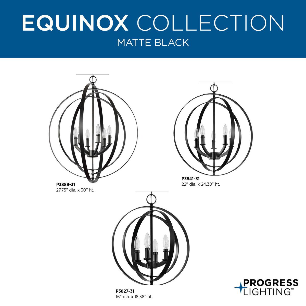 Progress Lighting Equinox 6-Light Brushed Nickel Transitional Globe Large Hanging Pendant Light