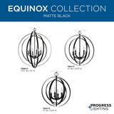 Progress Lighting Equinox 5-Light Matte Black Transitional Chandelier