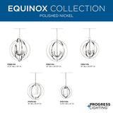 Progress Lighting Equinox 6-Light Gray Transitional Chandelier