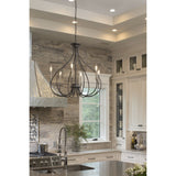 Progress Lighting Whisp 6-Light Gray Farmhouse Chandelier